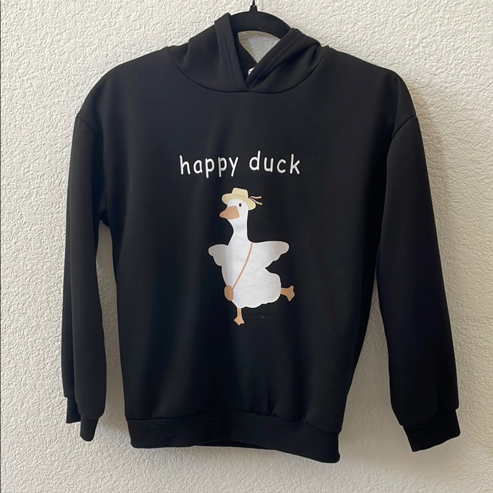 SHEIN Black Graphic Hoodie Size 11-12Y
